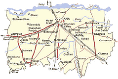Map of Ludhaina